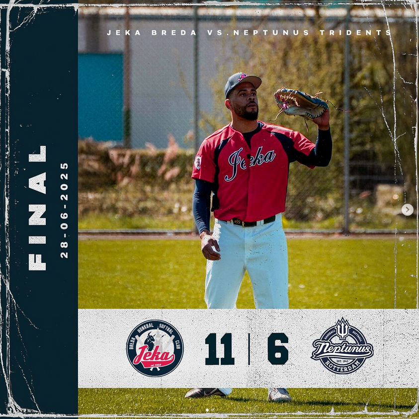 De wedstrijden van het afgelopen weekend zitten erop voor de heren! ⚾️ 1 Win ✅ 1 Lose ❌