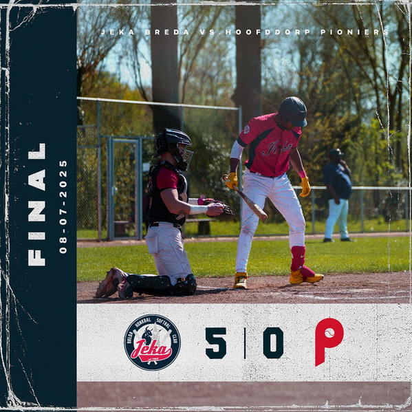 Voor de heren sluiten we het seizoen af met een heerlijke overwinning tijdens de inhaalwedstrijd! ‍⚾️ 1 Win