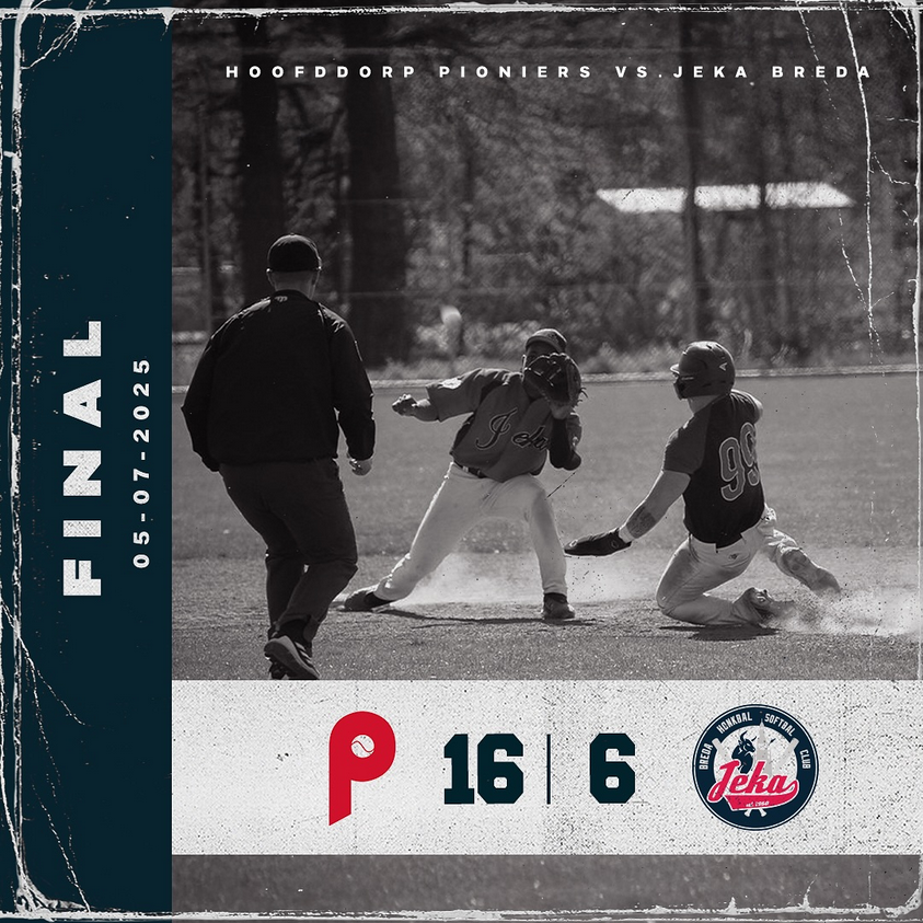 Gestreden, maar helaas geen winst. Volgende keer beter! ⚾️